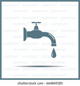 Water tap vector icon