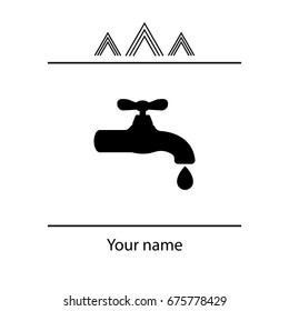 Water tap vector icon