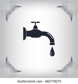 Water tap vector icon