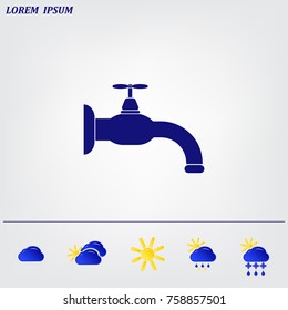 Water tap vector icon