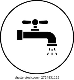 Ícone de vetor Water Tap. Pode ser usado para impressão, aplicativos móveis e da Web.