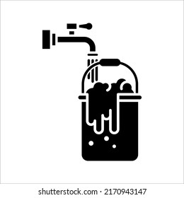 Water tap vector icon Dripping tap with drop icon for web, mobile and infographics. vector illustration on white background