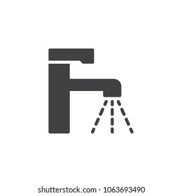 Water tap vector icon. filled flat sign for mobile concept and web design. Faucet simple solid icon. Symbol, logo illustration. Pixel perfect vector graphics