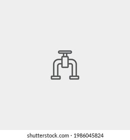 Water tap vector icon illustration sign