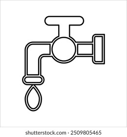 Ilustração vetorial de ícone de vetor de torneira de água