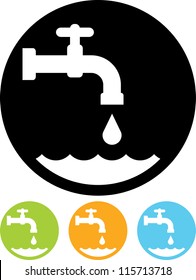 Water Tap - Vector Icon Isolated