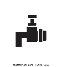 water tap vector icon isolated on white background