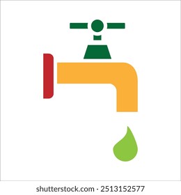 water tap vector icon line template