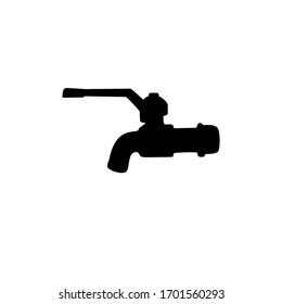 Water tap vector icon. Silhouette vector design illustration vector style.