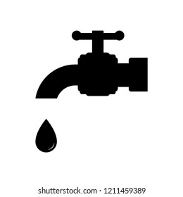 Water tap vector icon. Vector tap symbol. Tap Water Icon Vector Logo Template