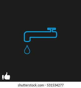 water, tap, vector illustration EPS 10