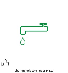 water, tap, vector illustration EPS 10