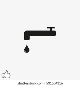 water, tap, vector illustration EPS 10