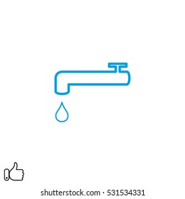 water, tap, vector illustration EPS 10