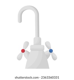 Water tap. vector illustration on a white background.