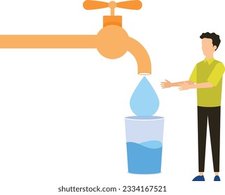 Water tap Vector Illustration that can be easily modified or edit

