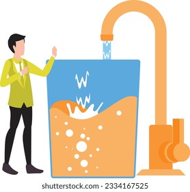 Water tap Vector Illustration that can be easily modified or edit

