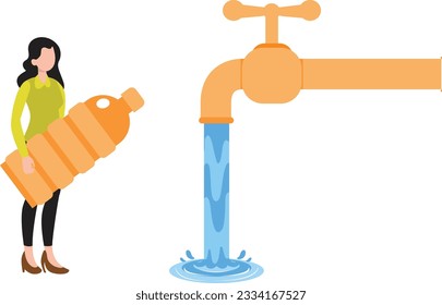 Water tap Vector Illustration that can be easily modified or edit

