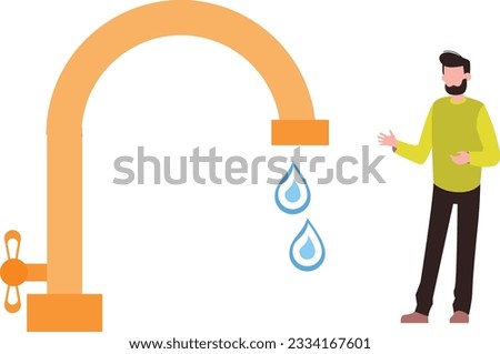 Water tap Vector Illustration that can be easily modified or edit


