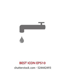 water, tap, wash, vector icon, eps10