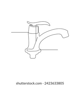 Water tape continuous one line drawing illustration and minimal 