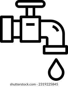 Water Tape Line Icon, Vector Icon