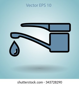 Water taps vector illustration