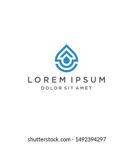 water tech logo icon vector template