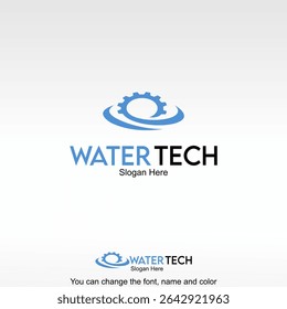 Water Tech Logo Template Design Vector