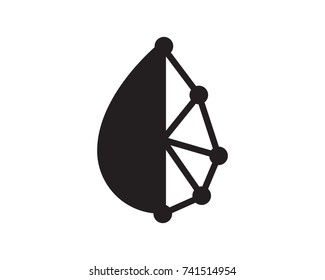 Water Tech Logo Template Design Vector, Emblem, Design Concept, Creative Symbol, Icon
