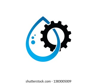 Water Tech Logo Template, Icon, Symbol