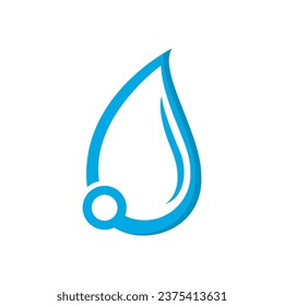 water technolgy logo vector icon simple illustration design 