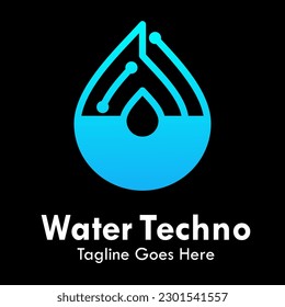 Design-Logo für Wassertechnologie