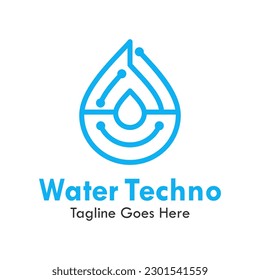 Water technology design logo template illustration