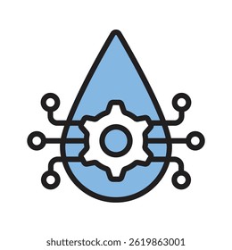 Water technology icon designed in line style, easy to use design