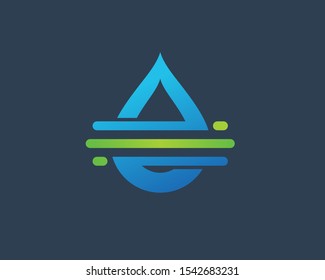 Water Technology Logo, Water Drop Logo, Water Drop Design Template vector illustration