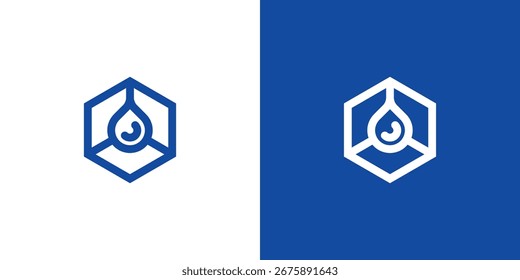 Logotipo de la tecnología del agua en estilo moderno y tecnológico, diseño agradable para cualquier negocio y compañía.