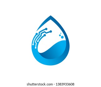 Water Technology Logo Template, Icon, Symbol