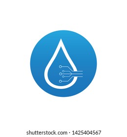 Water Technology Logo Template, Icon, Symbol