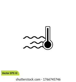 Symbol für Wassertemperatur, einfache Design-Element-Logo-Vorlage