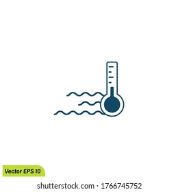 water temperature icon illustration simple design element logo template