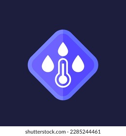 water temperature icon, vector sign