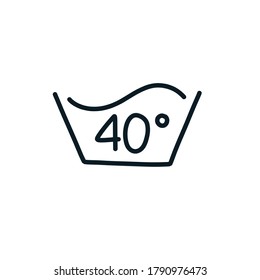 temperatura del agua para el doodle de lavado icono, ilustración vectorial