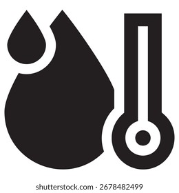 Water Temperature Modern Vector Icon – Minimal Illustration Symbol Template for Web Mobile App UI Design