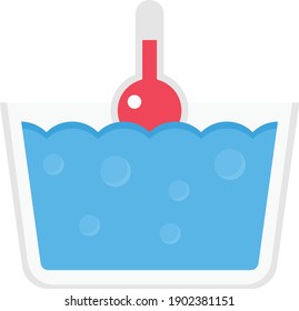 water temperature vector flat colour icon