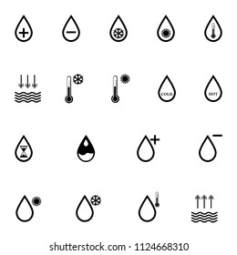 Water temperature vector icons 