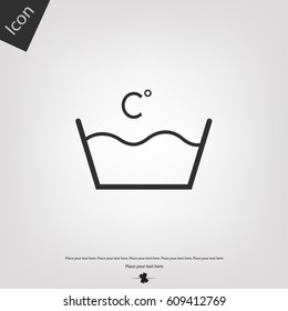 Water Temperature washing vector icon