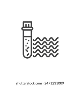 Water Test Kit line icon. linear style sign for mobile concept and web design. Pool Testing Kit outline vector icon. Symbol, logo illustration. Vector graphics