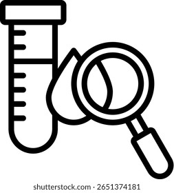 Icono de prueba de agua Ilustración vectorial de contorno