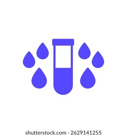 water testing icon with a sample tube